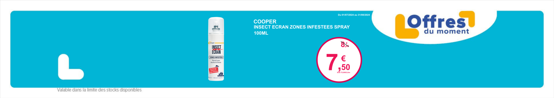 INSECT ECRAN ZONES INFESTEES SPRAY 100ML