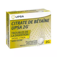 Citrate De Betaïne Upsa 2 G Comprimés Effervescents Sans Sucre Citron 2t/10 à LIVRON-SUR-DROME