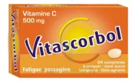 Vitascorbol Sans Sucre Tamponne 500 Mg, Comprimé à Croquer édulcoré Au Sorbitol Et à L'aspartam à LIVRON-SUR-DROME