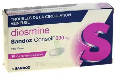 Diosmine Sandoz Conseil 600 Mg, Comprimé Pelliculé à LIVRON-SUR-DROME