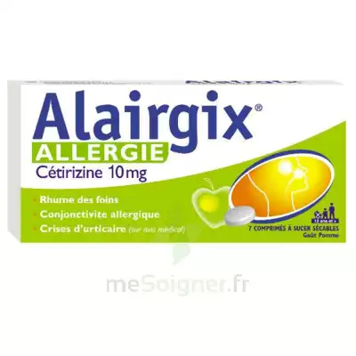 Alairgix Allergie Cetirizine 10 Mg Comprimés à Sucer Séc Plq/7 à LIVRON-SUR-DROME