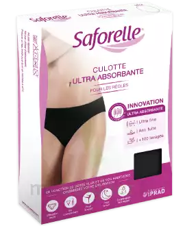 Saforelle Culotte Ultra Absorbante Règles Noire Tm à LIVRON-SUR-DROME